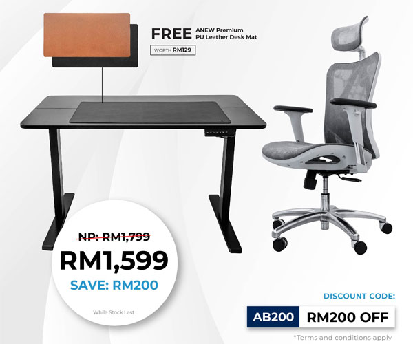 Up to RM200 Off* ANEW Smart Desk Premium Set with Alliance Bank Credit Card