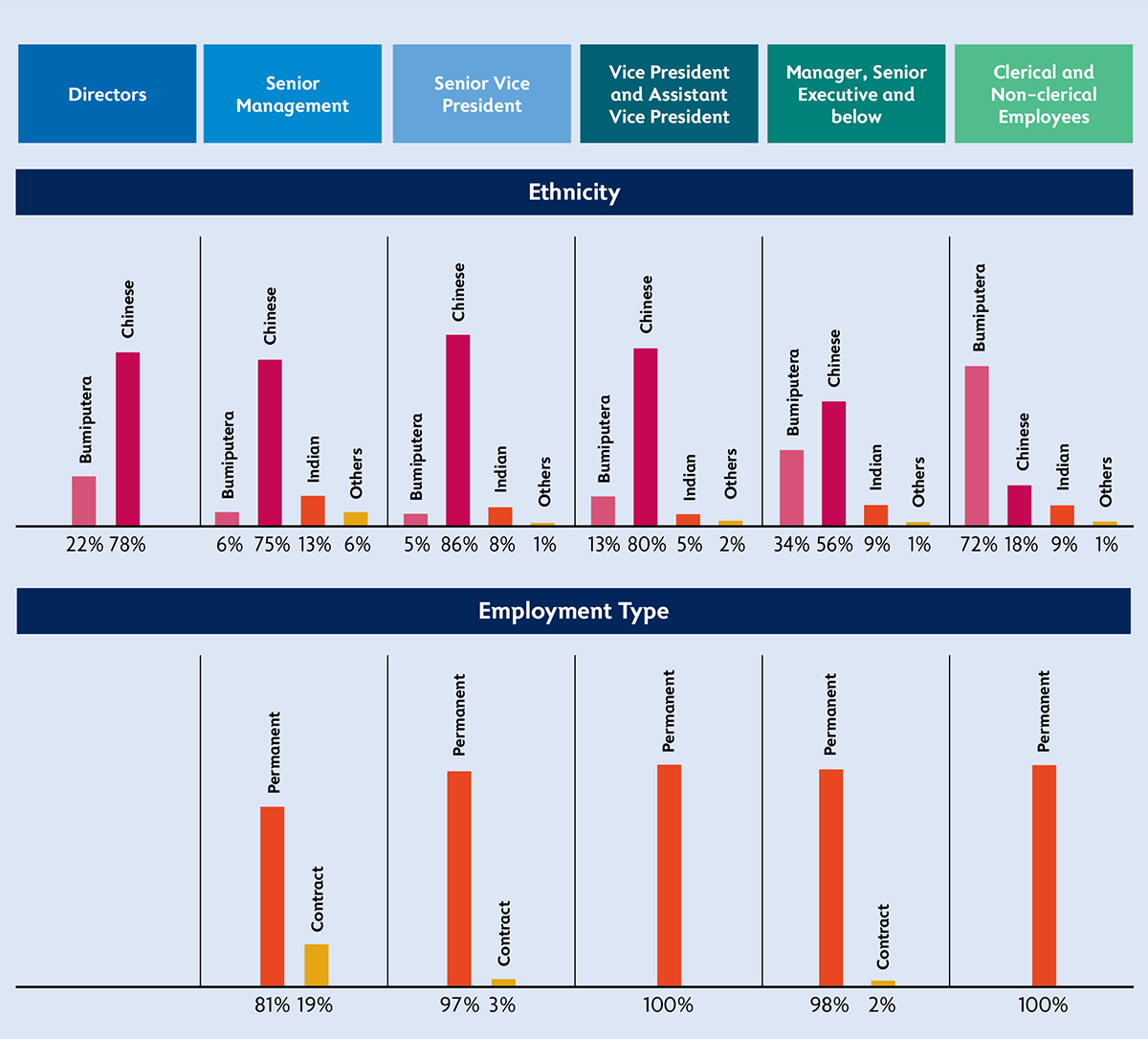 Diversity Category by Ethnicity & Employment Type