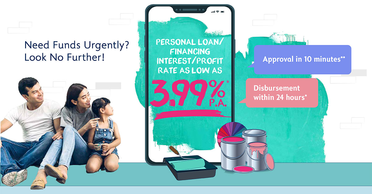 Financing up to RM150, 000 - Digital Personal Loan - Alliance Bank Malaysia