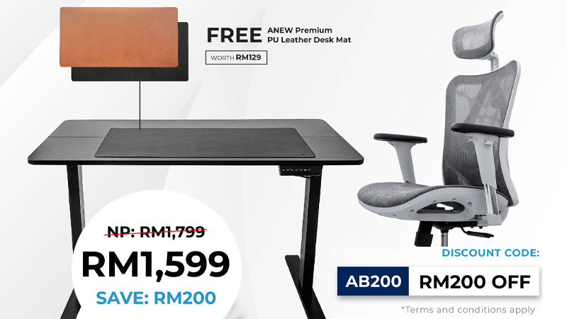 Up to RM200 Off* ANEW Smart Desk Premium Set with Alliance Bank Credit Card